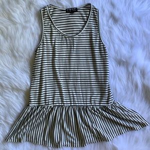 ✨ALL ITEMS $5✨ Poof New York Peplum Tank Top White